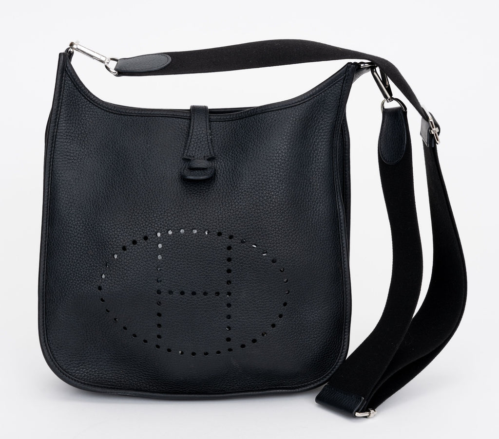 Hermes PM Clemence Black Evelyne Bag