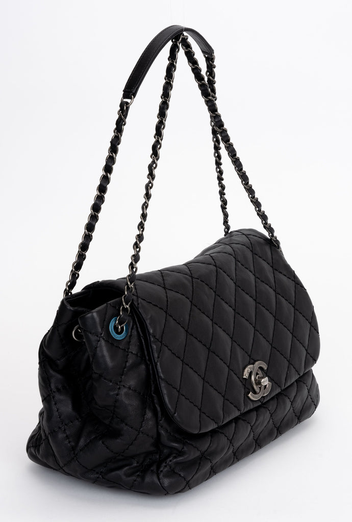 Chanel New Black Calfskin Flap Bag