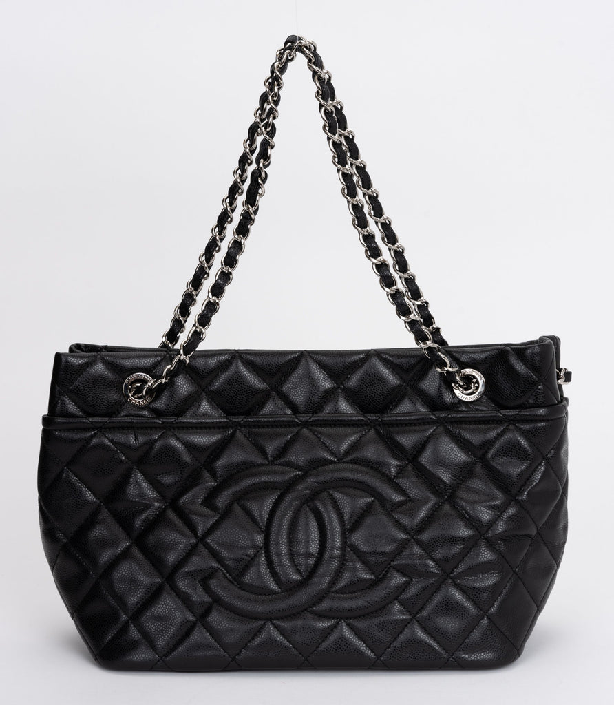 Chanel CC Diamond Quilted Tote Bag