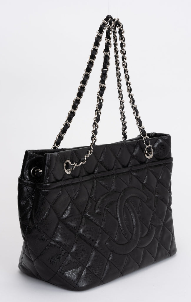 Chanel CC Diamond Quilted Tote Bag