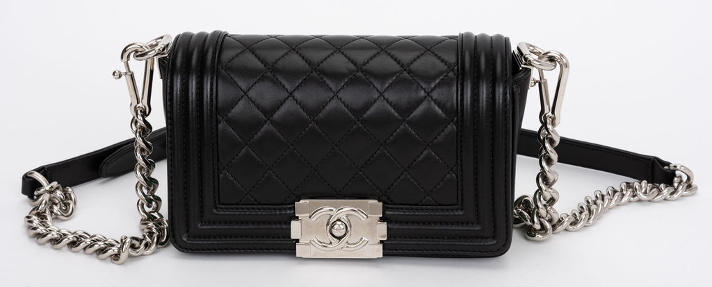 Chanel Black Green Stingray Small Boybag