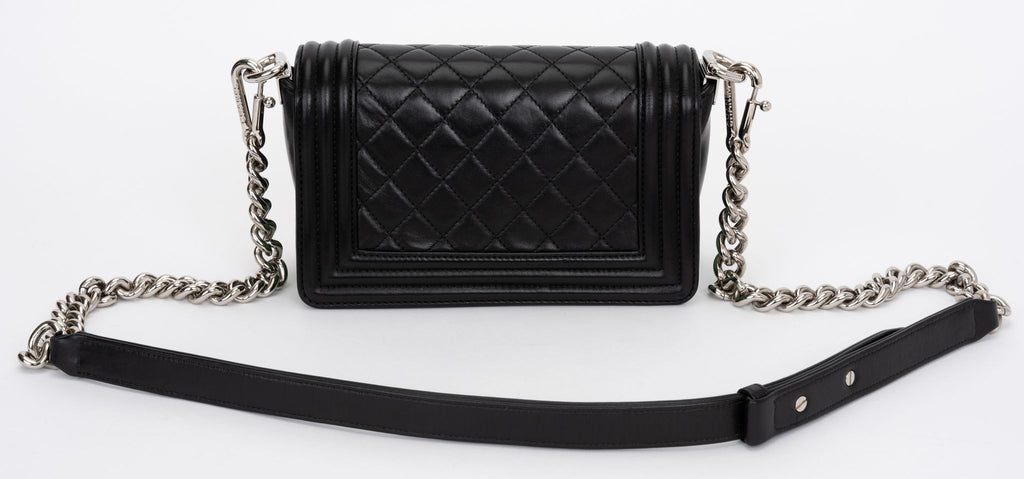 Chanel Black Green Stingray Small Boybag