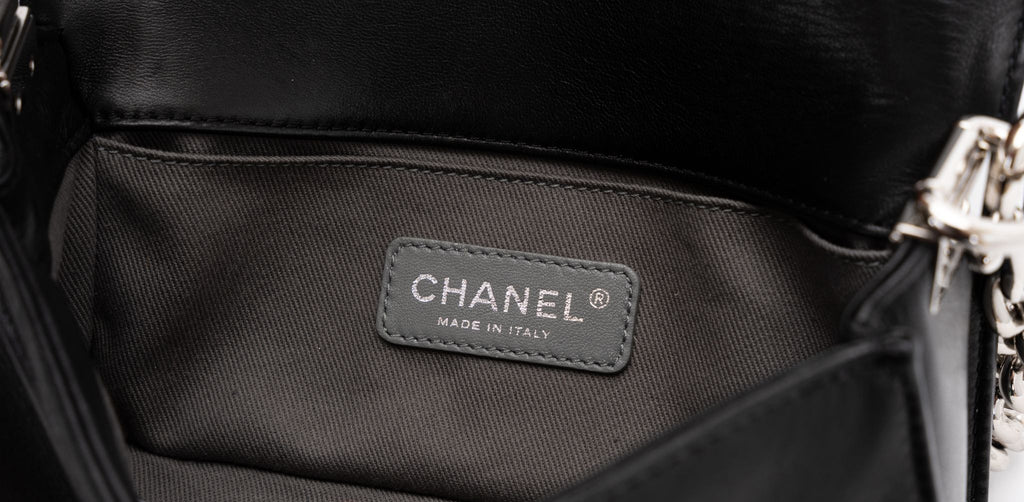 Chanel Black Green Stingray Small Boybag