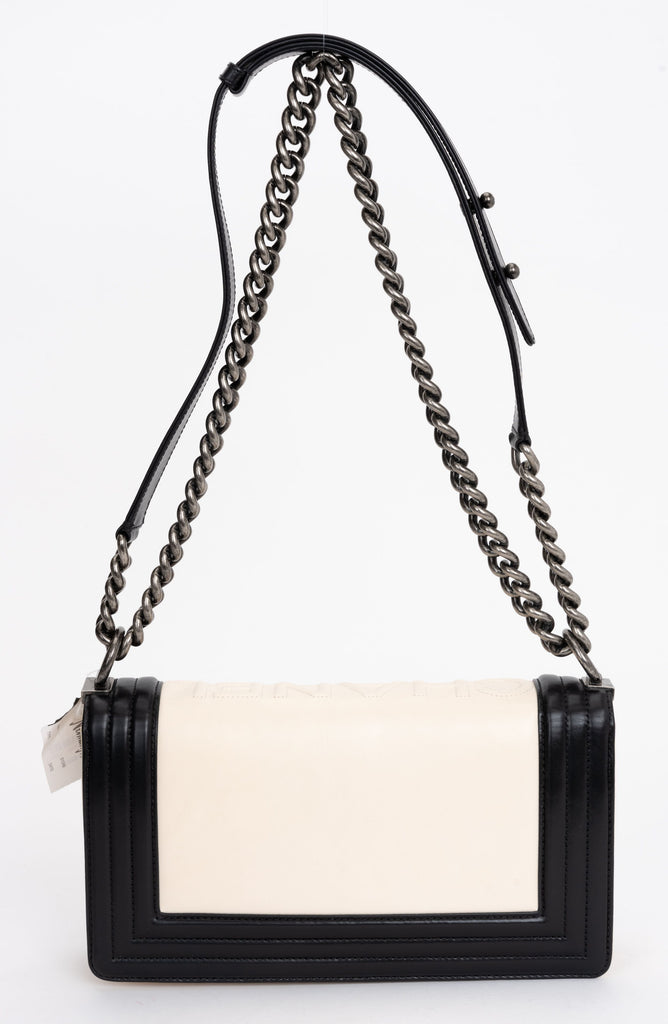 Chanel New 2 Tone Glazed Boy Flap Bag