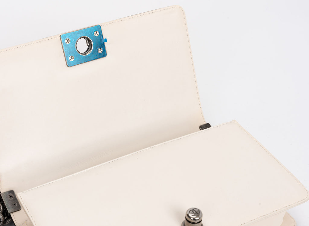 Chanel New 2 Tone Glazed Boy Flap Bag