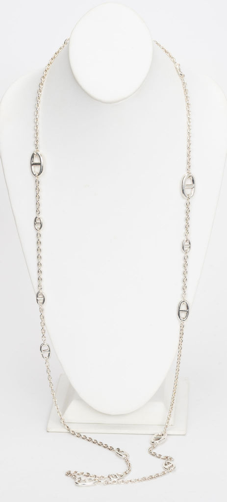 Hermes Sterling Farandole Long Necklace