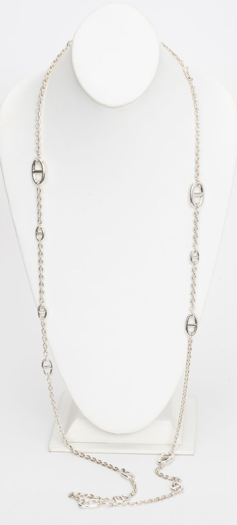 Hermes Sterling Farandole Long Necklace