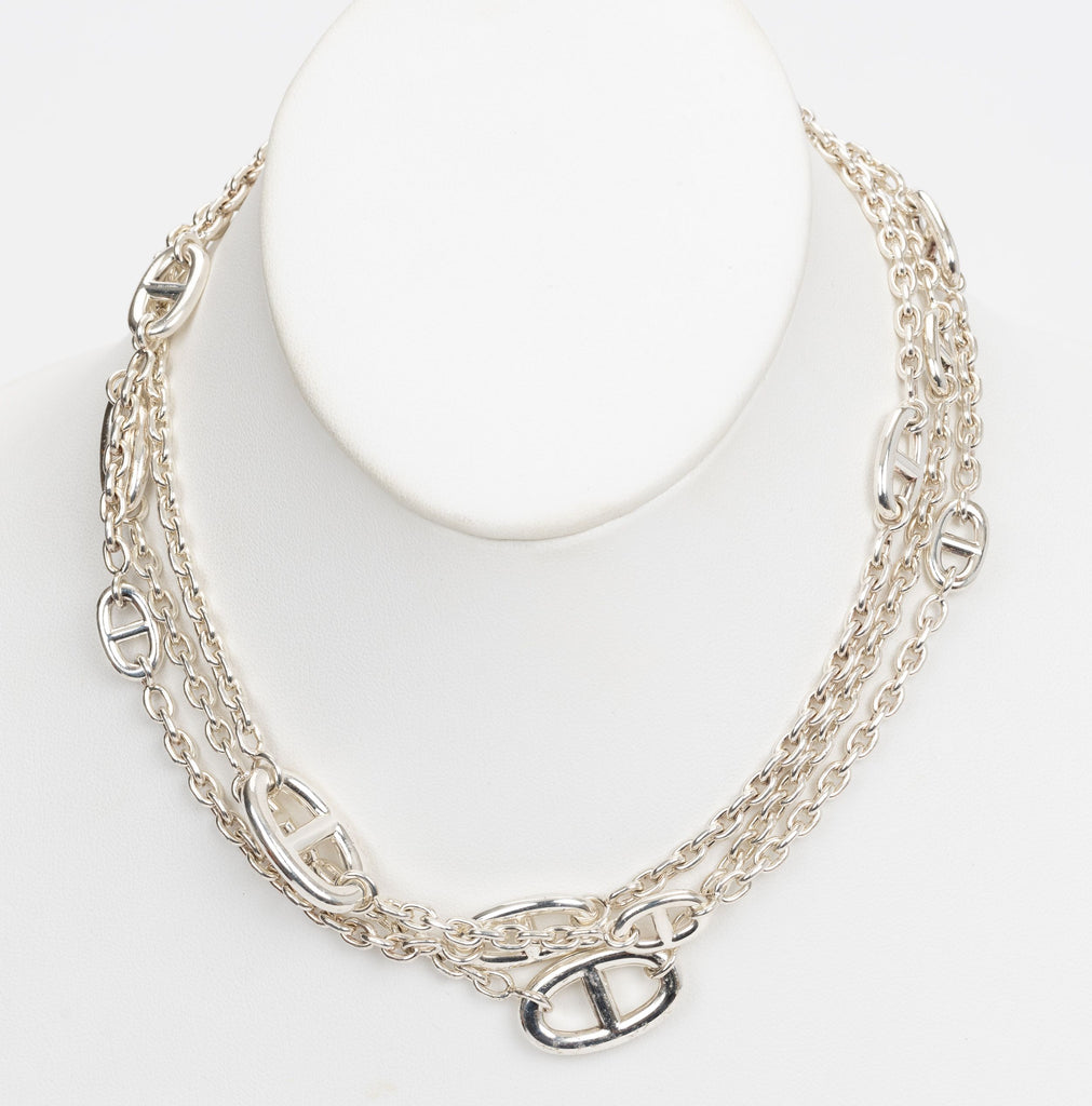 Hermes Sterling Farandole Long Necklace