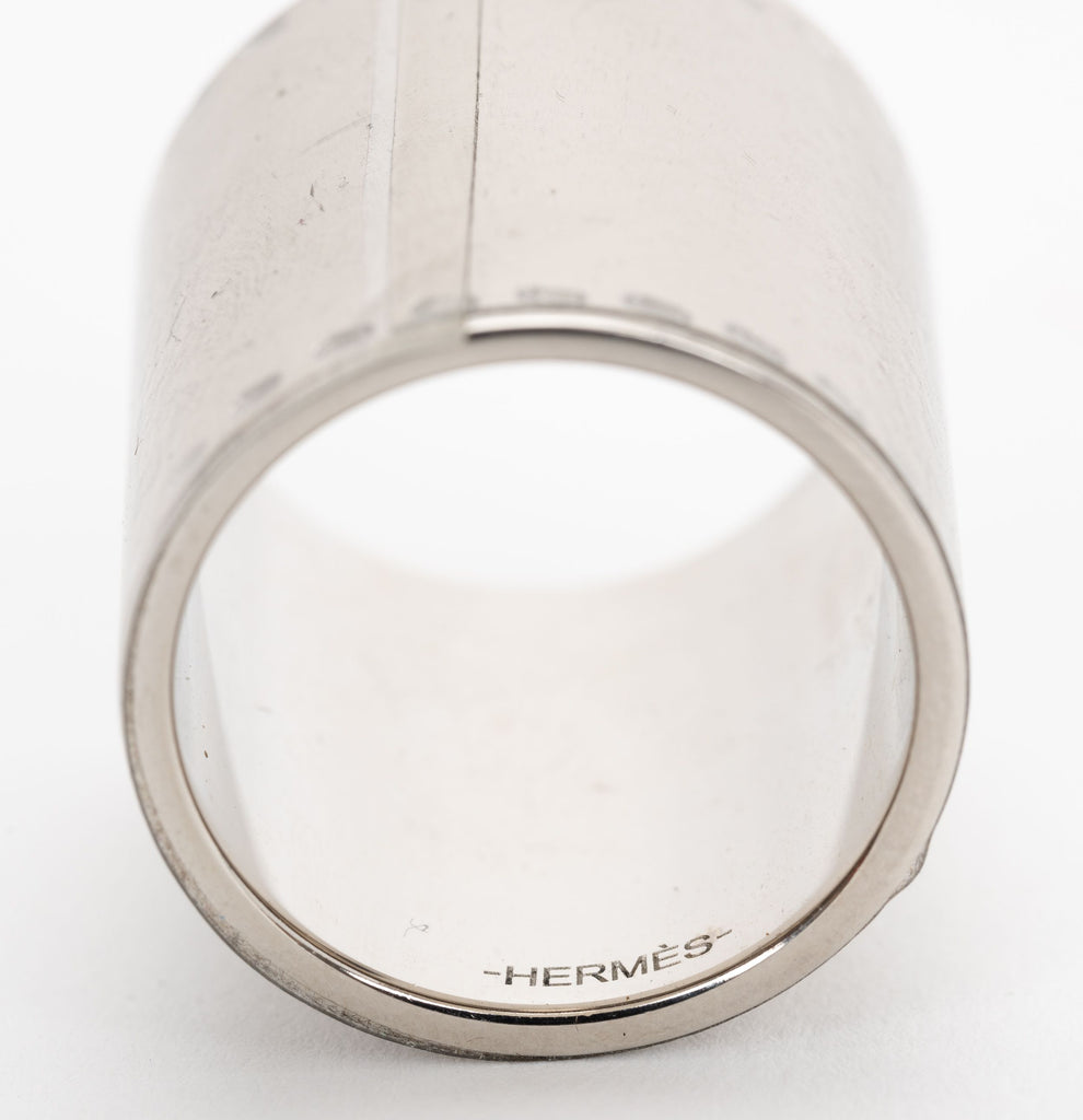 Hermes New Palladium Key Scarf Ring