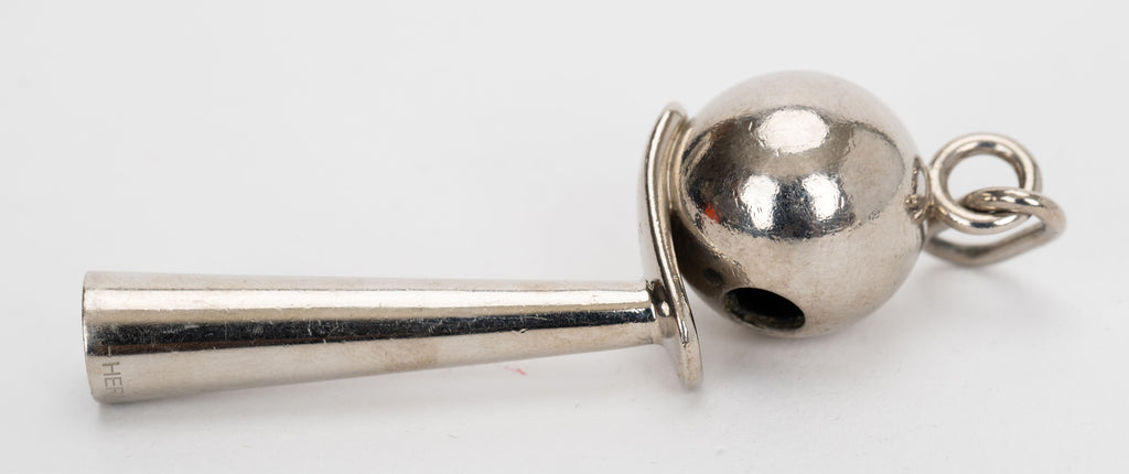 Hermès Palldium Whistle Charm
