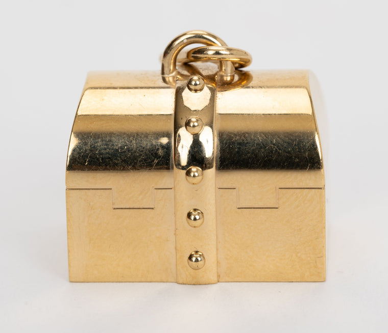 Hermès Gold Curiosity Box Charm w/Box