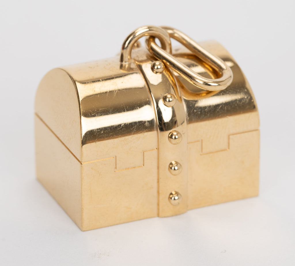 Hermès Gold Curiosity Box Charm w/Box