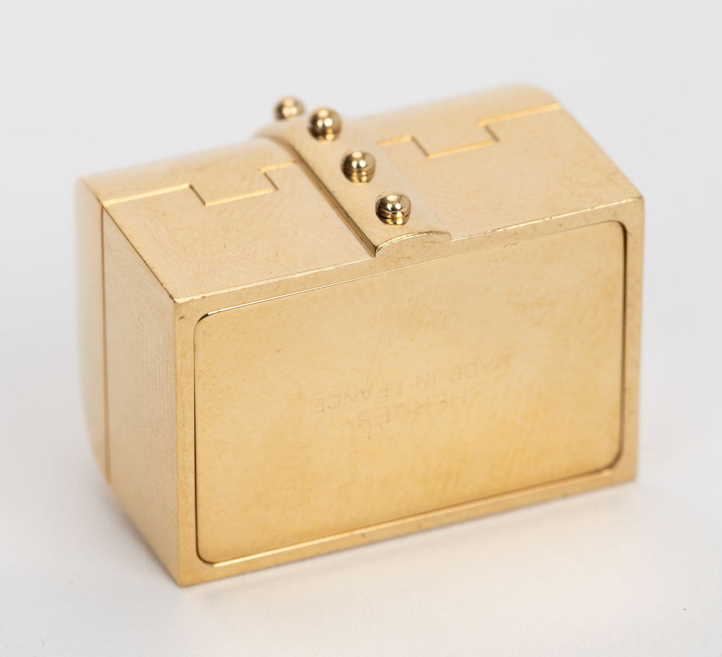 Hermès Gold Curiosity Box Charm w/Box