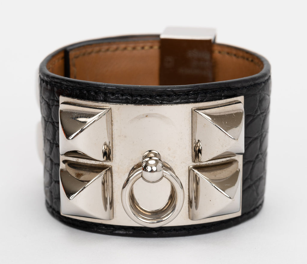 Hermès Collier De Chien Croc Bracelet