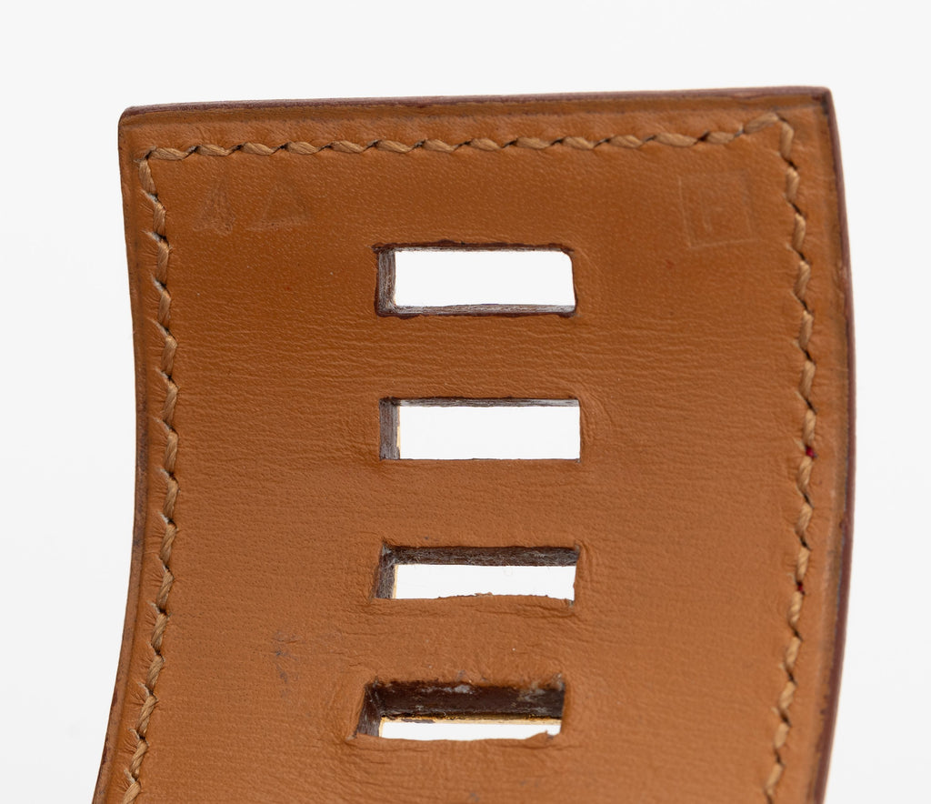 Hermès Red Collier De Chien in Alligator