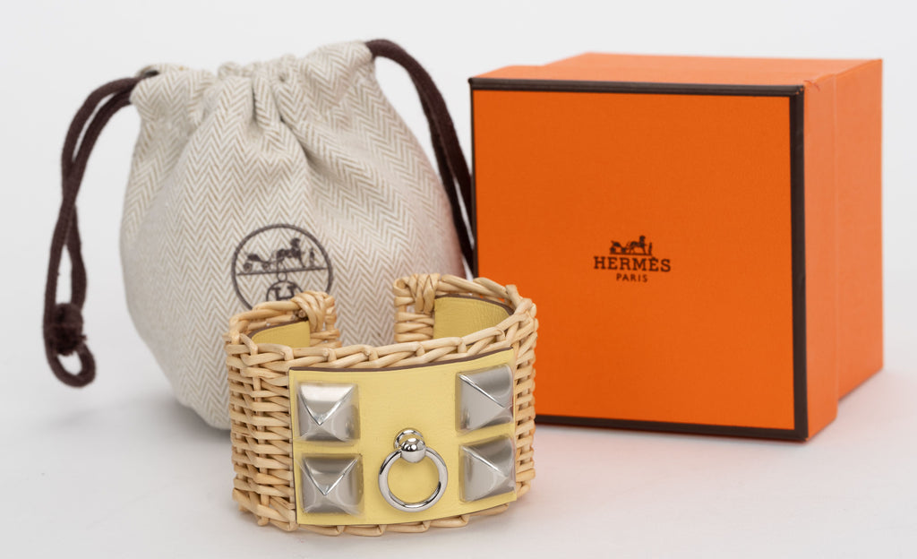 Hermes New Jaune Picnic Cuff Bracelet
