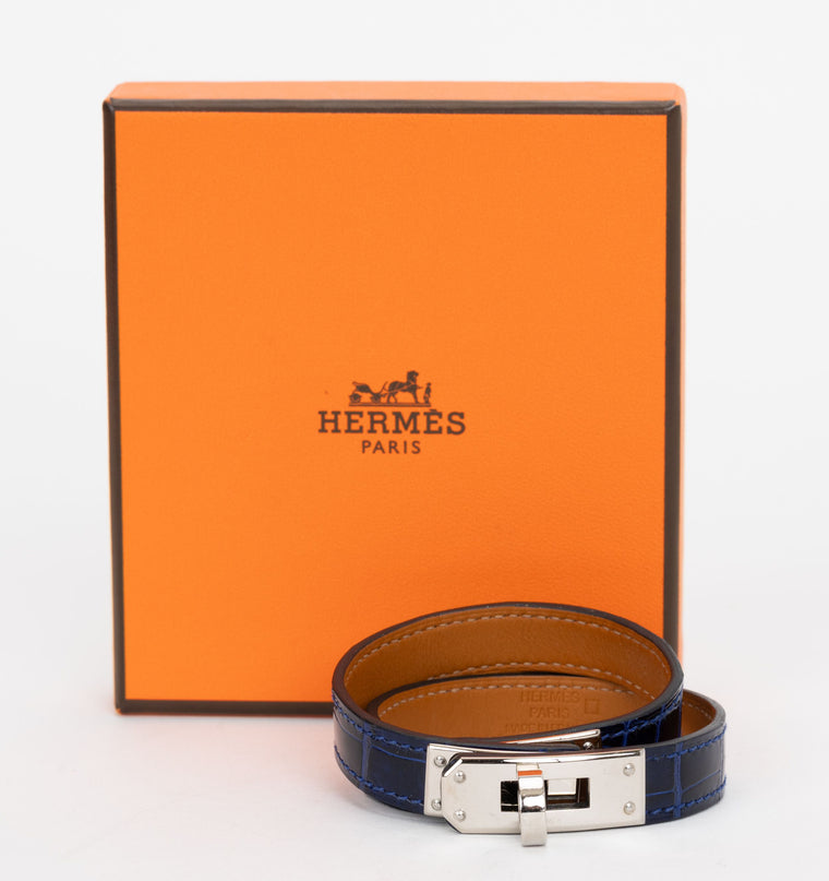 Hermès Kelly Double Tour Croc Bracelet