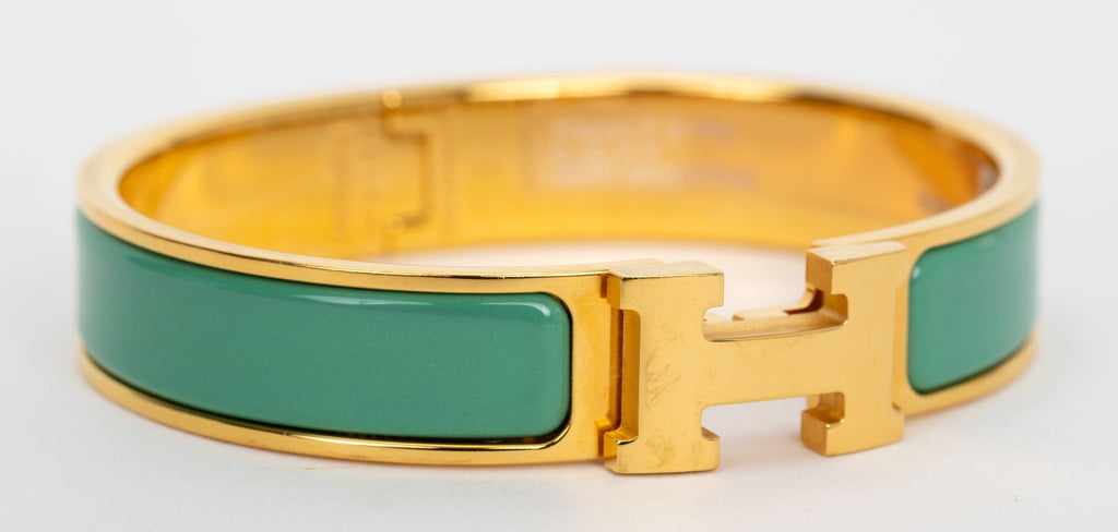 Hermes New Vert Moderne H Clic Bracelet