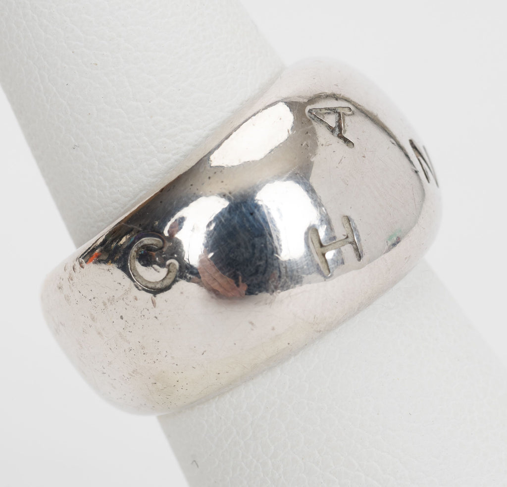 Chanel Logo Sterling Silver Ring