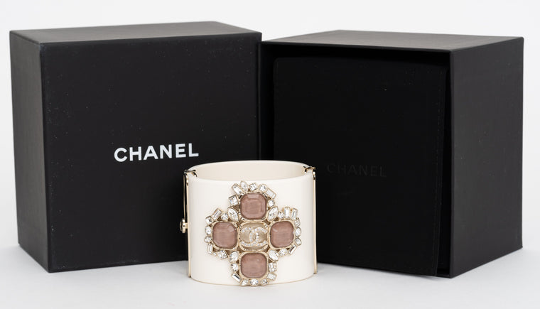 Chanel New In Box CC Resin Cuff Cream