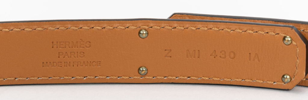 Hermes Etoupe Epsom Gold Kelly Belt