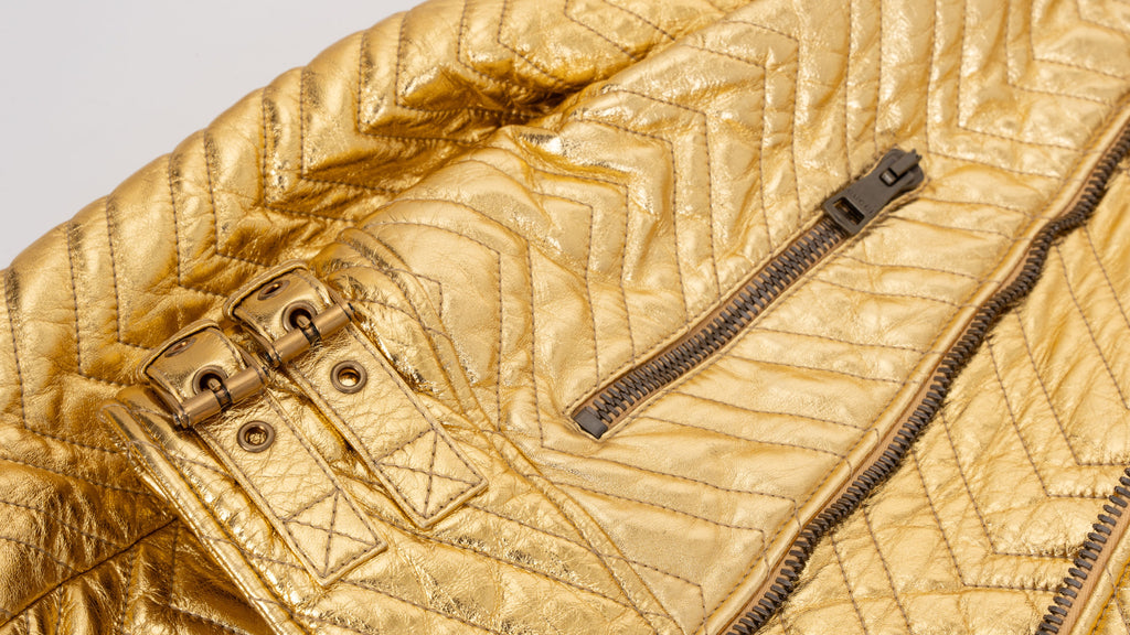 Gucci New Marmont Gold Biker Jacket