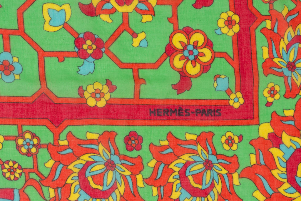 Hermès Flowers Beach Cotton Sarong