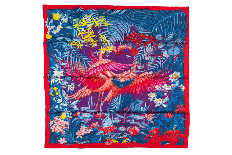 Hermes Collectible Flamingo Party Scarf