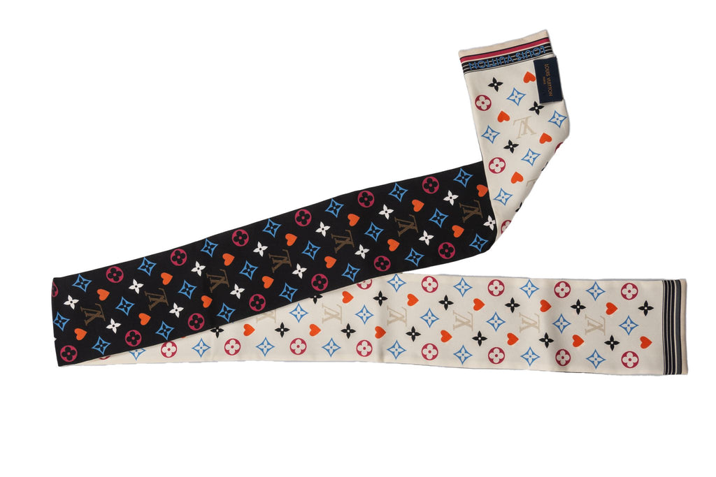 Louis Vuitton Black White Silk Bandeau