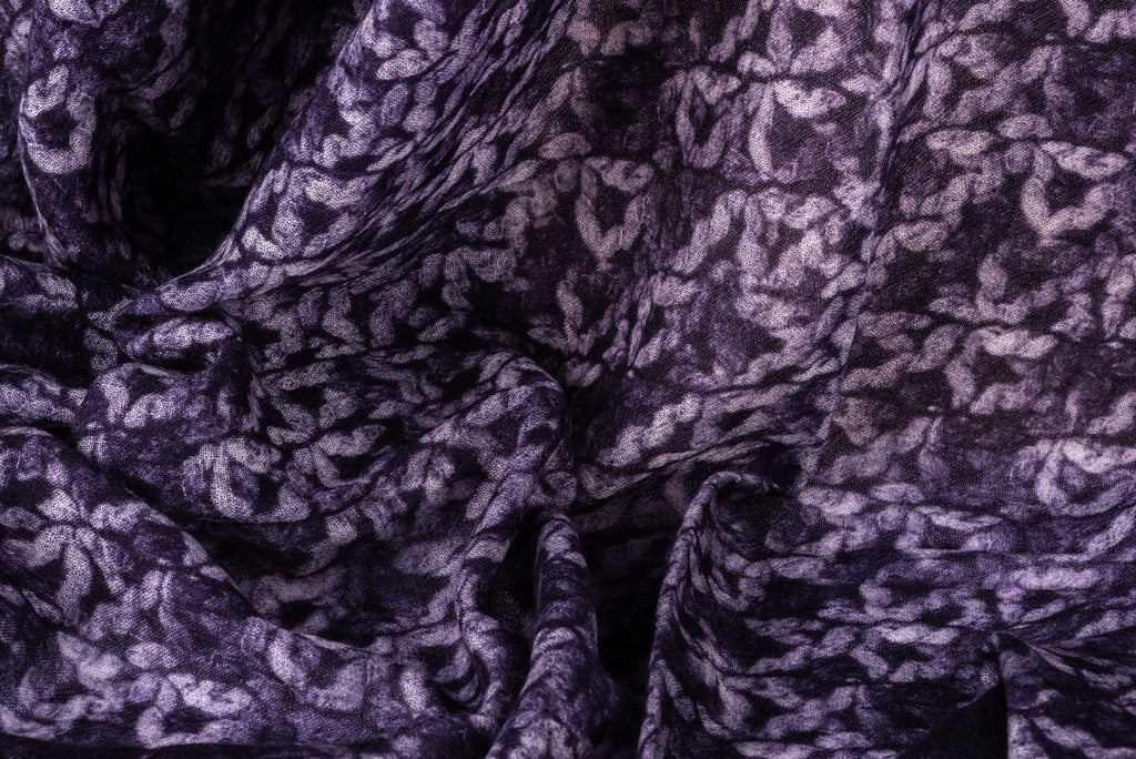 Chanel New Logo Purple Cashmere Shawl
