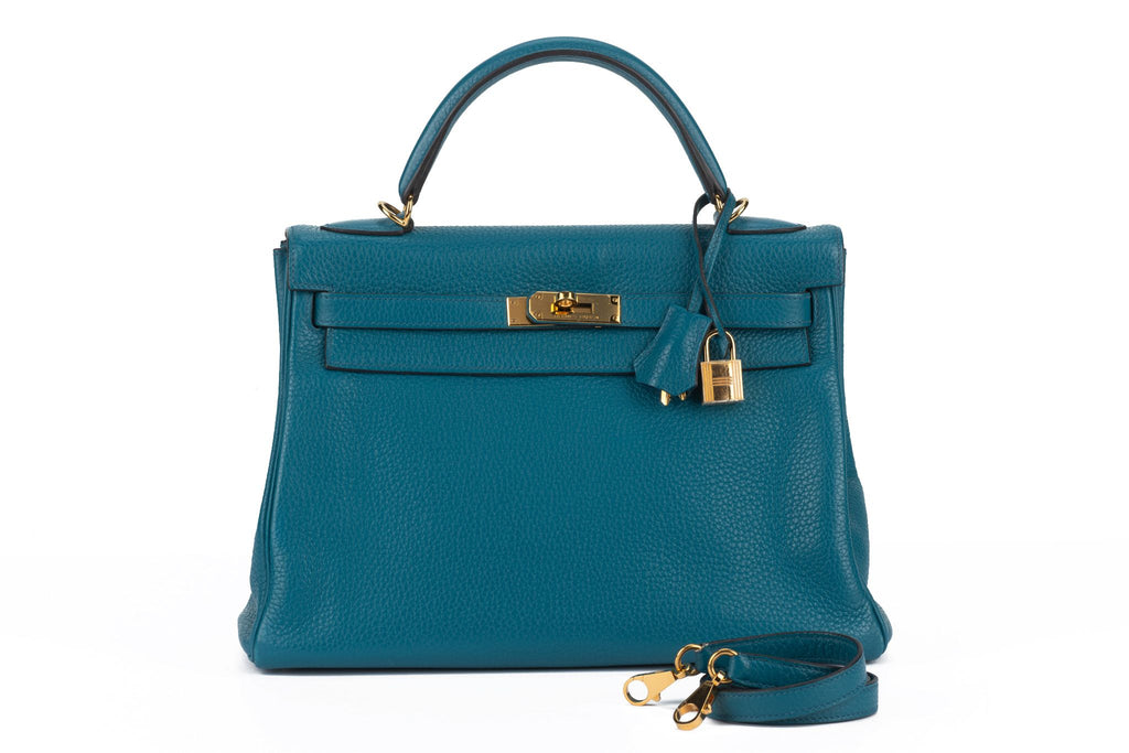 Hermès Kelly 32 Retournè Blue Izmir