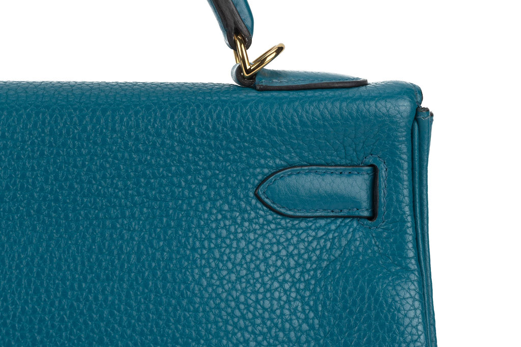 Hermès Kelly 32 Retournè Blue Izmir