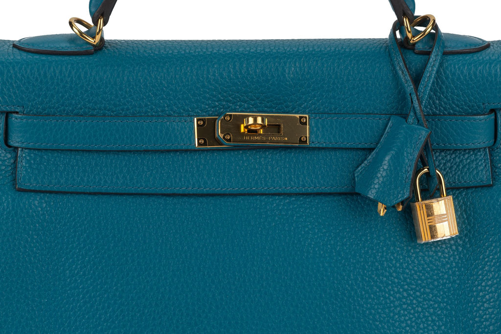 Hermès Kelly 32 Retournè Blue Izmir