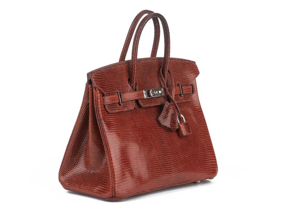 Hermès Birkin 25 Brique Lizard Palladium
