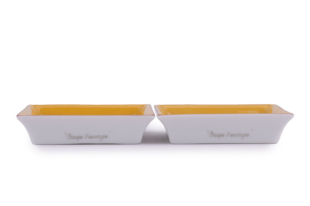 Hermès Pair Braque Vintage Mini Ashtrays