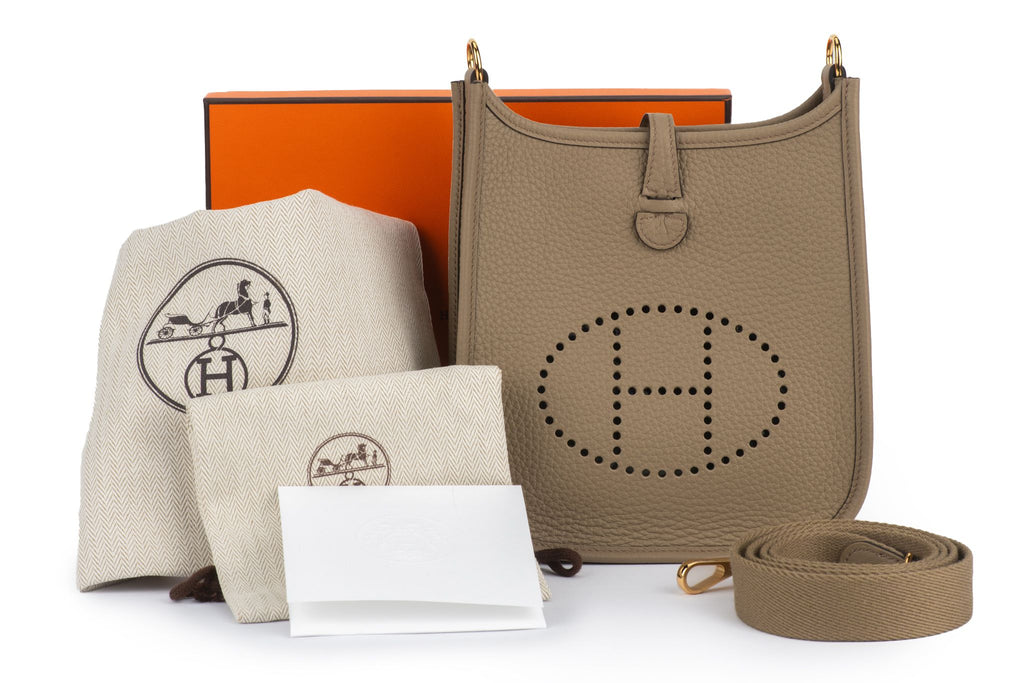 Hermès New Sage Mini Evelyne Gold