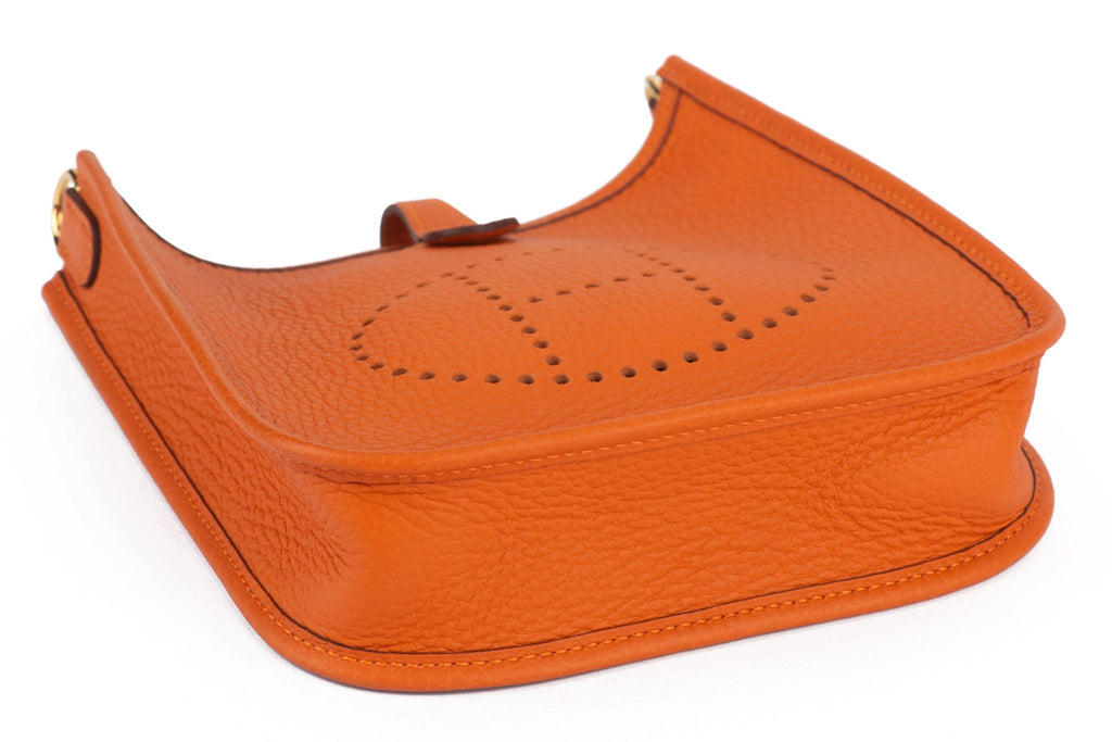 Hermès New Orange Mini Evelyne Gold