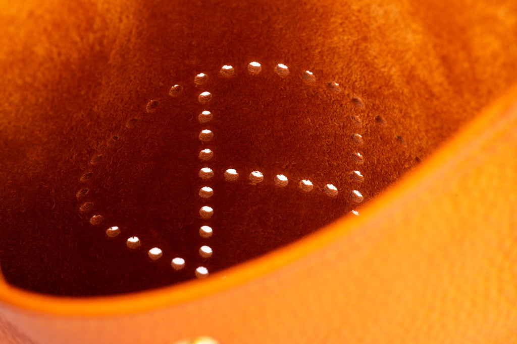 Hermès New Orange Mini Evelyne Gold