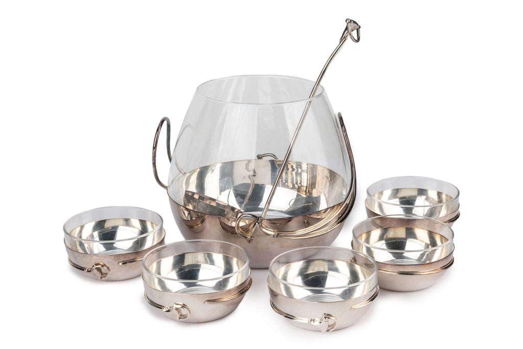 Gucci Rare Silver Crystal Punch Set