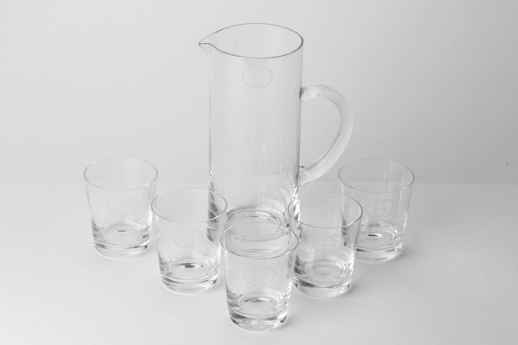 Gucci Vintage Caraffe Tumblers Logo Set