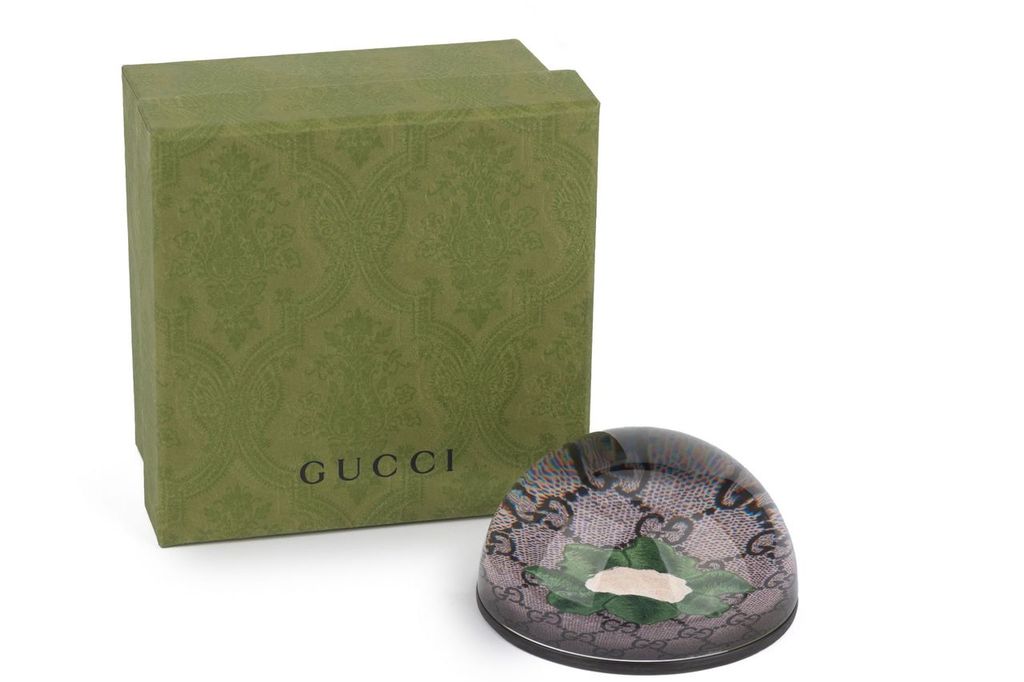 Gucci Glass Paperweight W/Original Box