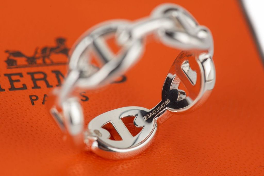 Hermès New Chaine D'Ancre Sterling Ring