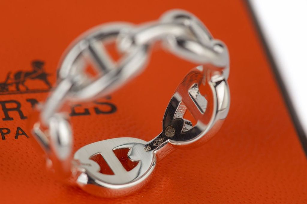 Hermès New Chaine D'Ancre Sterling Ring