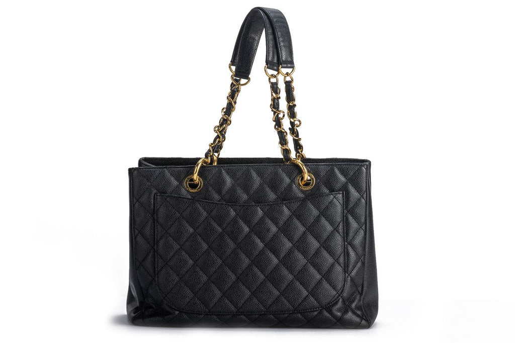 Chanel GMT Black Caviar Gold Shopper