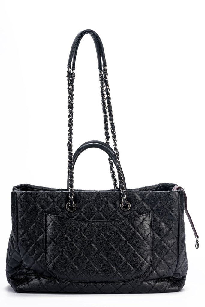 Chanel Large Black Caviar 2 Way Tote