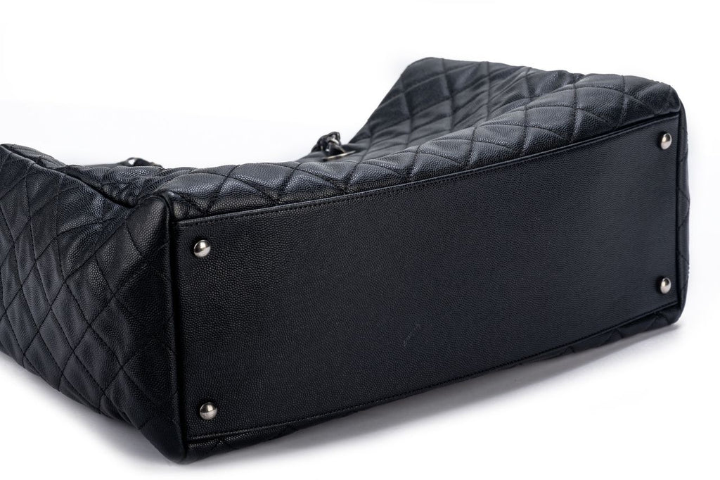 Chanel Large Black Caviar 2 Way Tote