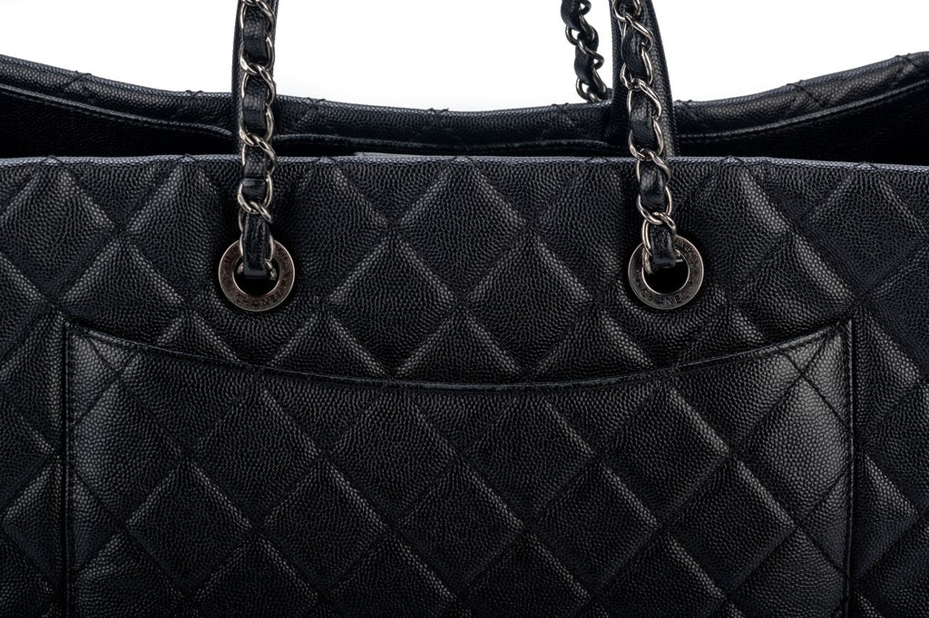 Chanel Large Black Caviar 2 Way Tote