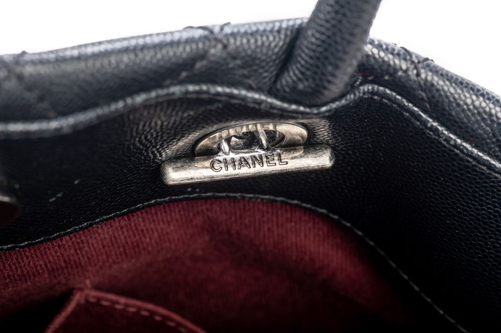 Chanel Large Black Caviar 2 Way Tote