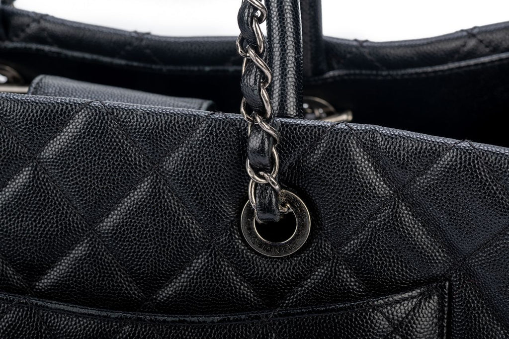 Chanel Large Black Caviar 2 Way Tote