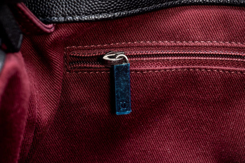 Chanel Large Black Caviar 2 Way Tote